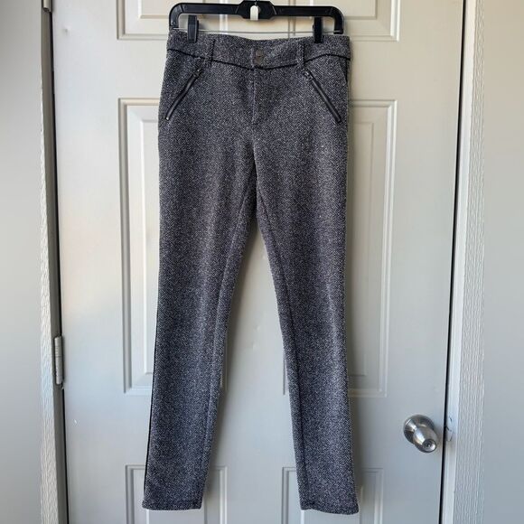 Free People Women’s Herringbone Knit Slim Pants Size 4 Textured with Pockets - Picture 1 of 7